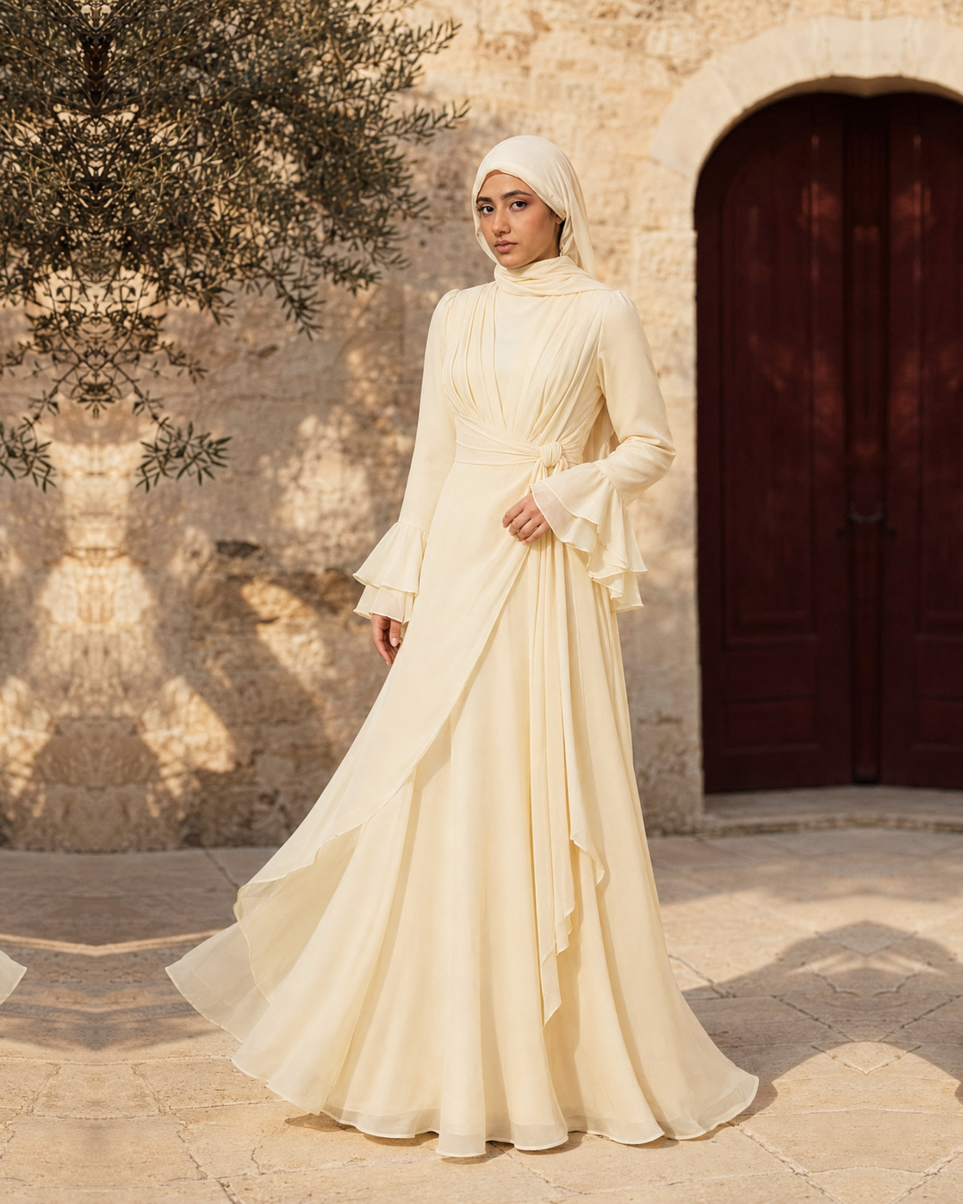 Elynora Premium chiffon gown best for every event wear daily wear , marraige wear